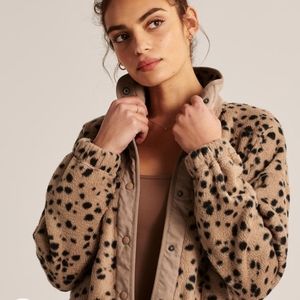 Abercrombie & Fitch Polar Fleece Snap-Up Jacket XS